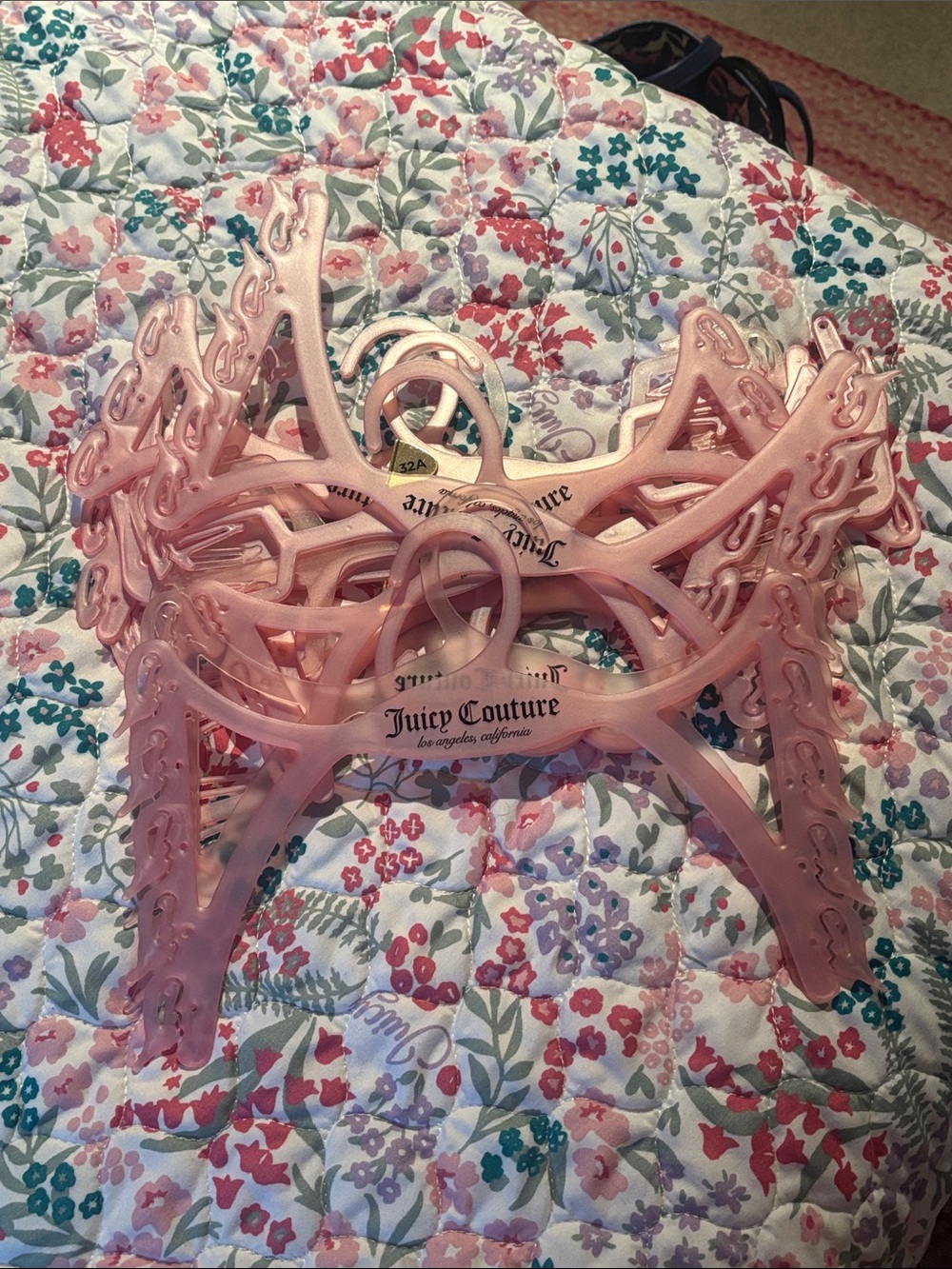 Juicy Couture Pale Pink Hangers 6+